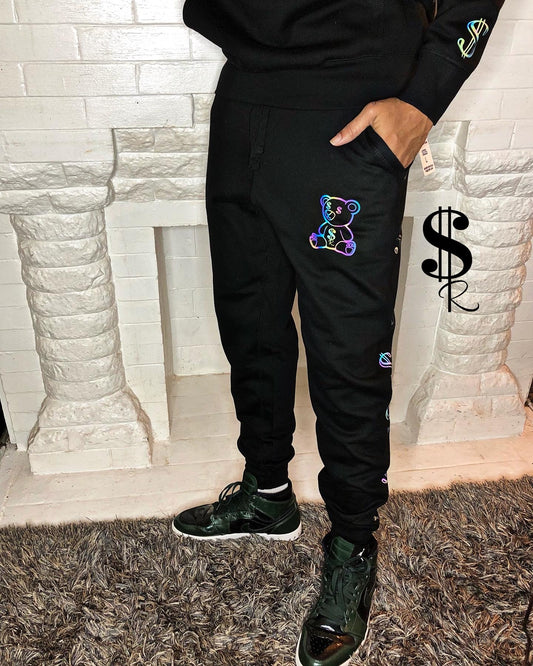 "Money Bear" Black Joggers